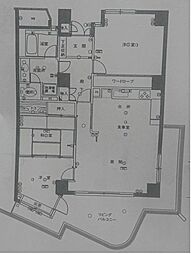 クリスタルコート道後92 3LDKの間取図画像