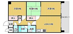 ファミール徳常 3LDKの間取図画像