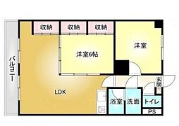 アーバンコート北新町 2LDKの間取図画像