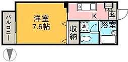 フォブールM 1Kの間取図画像