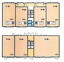 八幡ビル ワンルームの間取図画像