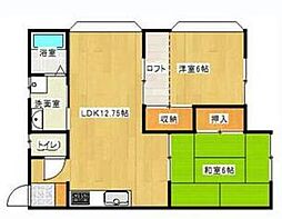 マノーハウス 2LDKの間取図画像