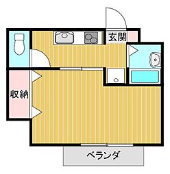 メゾンT&K 1Kの間取図画像
