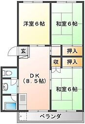 間取図画像 3DK