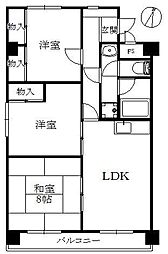 第5水野マンション 3LDKの間取図画像