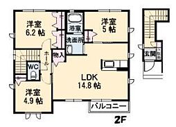 シン嶋山-1 3LDKの間取図画像