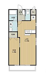 アーバンコート玉津 1LDKの間取図画像