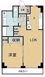 アクアシティSaijo 1LDKの間取図画像
