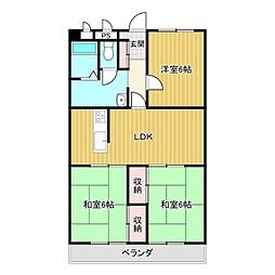 メイビス白石 3LDKの間取図画像