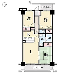 ライオンズガーデン松山紅葉町 3LDKの間取図画像