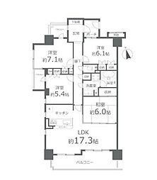 物件画像 サーパスシティ栗林 7階 4LDK
