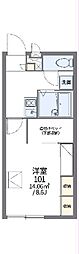 レオパレスグレースメゾン新居浜 1Kの間取図画像
