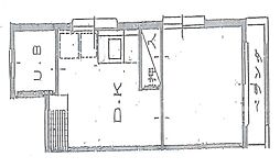 スカイパレス二葉 1DKの間取図画像
