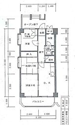 啓和ハイツ 3LDKの間取図画像