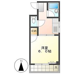 高知市東石立町　1K　3F（角部屋） 3階1Kの間取り