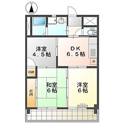 高知市神田 3DK 2F(ペット相談） 2階3DKの間取り