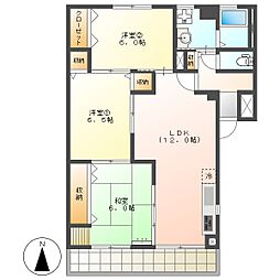 高知市北秦泉寺　3LDK　3F（P1台込・南向・最上階) 3階