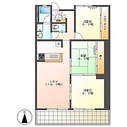 高知市中秦泉寺　3LDK　3F（エレベーター・P有・南向） 3階