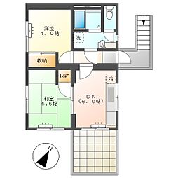 高知市万々　2DK　5F（温泉水・P2台可・季節感じる物件） 5階