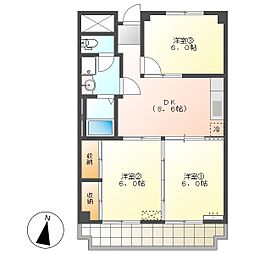 高知市神田　3DK　3F（P1台込・南向・2月中旬頃入居可） 3階