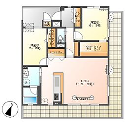 高知市神田　2LDK　3F（R8.4月完工予定新築・東角） 3階