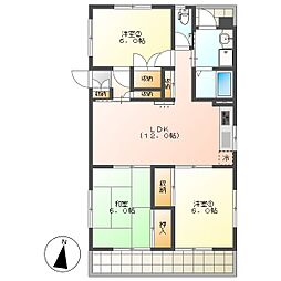 高知市西秦泉寺　3LDK　3F（最上階・角部屋・P1台込) 3階