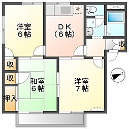 高知市北新田町 3DK 最上階 2階