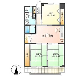 高知市一ツ橋町2 3LDK 1F(敷地内P1台込・南向) 1階