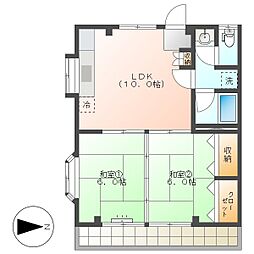 高知市石立町　2LDK　2F（最上階・角部屋・P近隣月極有） 2階
