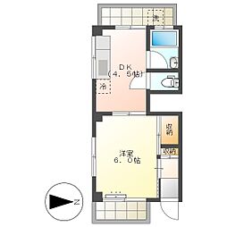 高知市朝倉甲 1DK 2F(角部屋・P有・東西にベランダ有) 2階