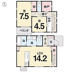 土佐市高岡町乙 一戸建 2LDKの間取り