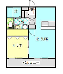 グランパレスパゴダ 1LDKの間取図画像