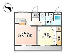 ネオ・クレストIII 1階1LDKの間取り
