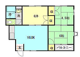 ライブコーポ若草 3LDKの間取図画像