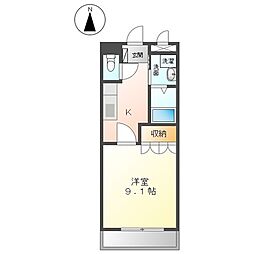 ボニータ 1Kの間取図画像
