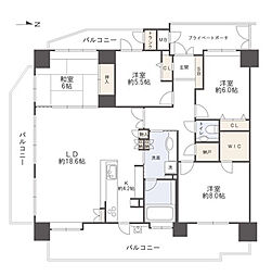 フローレンス鷹匠 4LDKの間取図画像