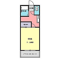 シャルム池上2 1Kの間取図画像