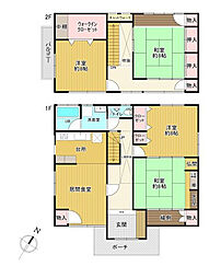 高知市十津 一戸建 4LDKの間取り