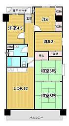 アーネスト大谷公園 5LDKの間取り