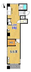 ヴィラ五番街 1LDKの間取図画像