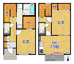 アンビエンテブエノ 2DKの間取図画像