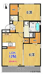 Rakura・ATAGO 2LDKの間取図画像