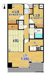 ダイアパレス高知NV 3LDKの間取り