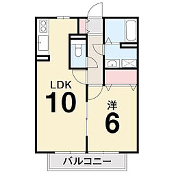 かもべ宮ノ丸 1LDKの間取図画像