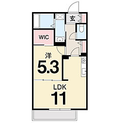 ベレオディアマン 1LDKの間取図画像