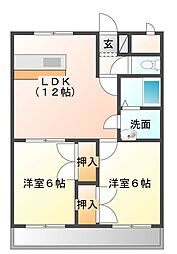 間取図画像 2LDK