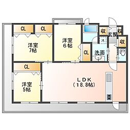 間取図画像 3LDK