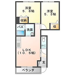間取図画像 2LDK