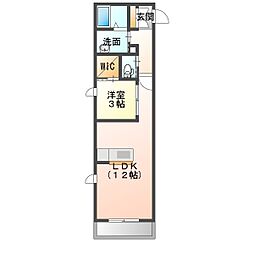 LittleMoon 1LDKの間取図画像