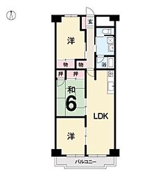 シャンボール喜与町 3LDKの間取図画像